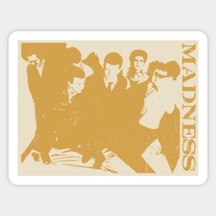 Madness - Silhouette Retro Brown Sticker